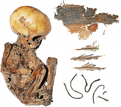 Ejemplo de momificación de la época prehispánica.